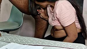 Stepson seduces pregnant stepmom for doggystyle creampie fuck