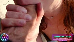 i bend my wife over, yank panties aside, slide deep in her wet pussy outdoors