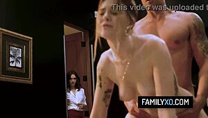 hey stepsis, bend over so i can fuck your shaved pussy with stepbro's hard cock