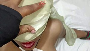 Desi pstarindia bhabhi gulps cumshot after bold blowjob on big tits
