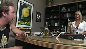 blonde milf melanie monroe teases in sexy lingerie