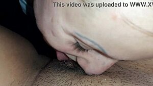 while neighbors renovate loudly my brunette gf licks my pussy in bed!