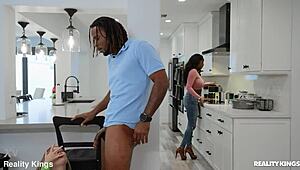 SPOILING DINNER WITH PLEASURE-FILLED BLOWJOB COWGIRL RIDE IN KITCHEN POV