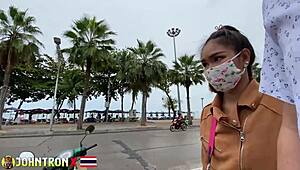 petite asian model takes creampie doggystyle in cfnm pov bend over