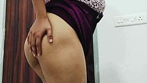 College Girl Fingers Shaved Pussy with Huge Eggplant to Creamy Orgasm