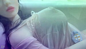 whoa this wm sex doll's huge tits feel so soft during boobs simulation test 🤯💋