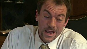 i check the director's monster cock and try riding it