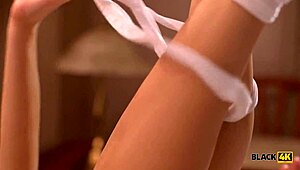 Czech Dollface Kisses and Fucks Black DJ in Dirty Interracial Game