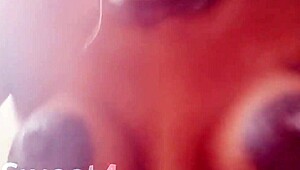 damn check out this squirting pussy getting fucked hard in the kitchen with her huge dildo toy!