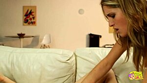 after stripping during video games these two lesbians lick hairy pussies in tight embrace