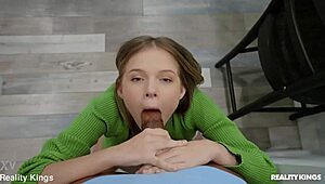 SPOILING DINNER WITH PLEASURE-FILLED BLOWJOB COWGIRL RIDE IN KITCHEN POV