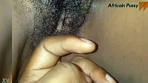 Fingering Deep Inside Dirty African Pussy With Juicy Wet Close-Up View