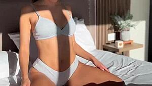 latina hotties kick off morning with steamy reverse cowgirl bliss