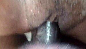 close-up pussy gettin fucked rough then creampie drippin outt