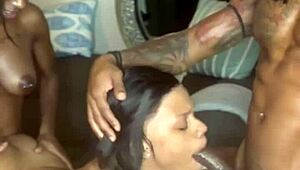 hey you ever seen three ebony babes with big juicy pussies get ripped clothes and creampied in wild group? 