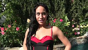 Courtney Page feels deep arousal posing and teasing her shaved pussy