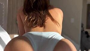 latina hotties kick off morning with steamy reverse cowgirl bliss