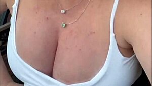 busty barbara's pregnant glow highlights giant cleavage tits