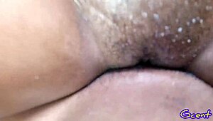 close-up pussy gettin fucked rough then creampie drippin outt