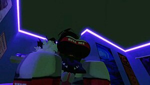 demon sneaks quickie sex with shark girl in roblox furry world