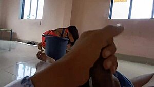 Desi maid's hot pov fuck with young guy builds to orgasm.