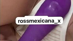 Beautiful mexican rossmexicana rams huge dildo deep solo