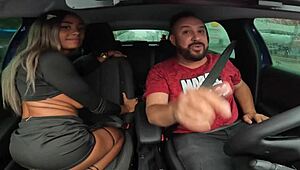 Brunette Latina Ana Sasuga Gets Nude on Sao Paulo Streets in Car.