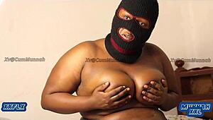 That big tits bbw's fat shaved pussy gets hot foreplay tease.