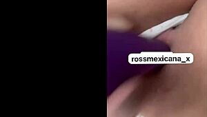 Beautiful mexican rossmexicana rams huge dildo deep solo