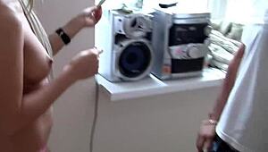 two blondes suck dick hard 😍 on public dance lesson pickup👅💦