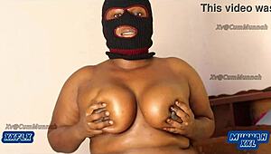 That big tits bbw's fat shaved pussy gets hot foreplay tease.