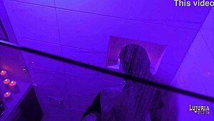 Valen and Danyla share steamy lesbian shower pleasure