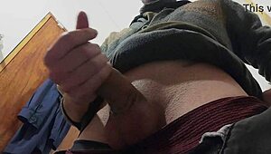 Hey Can You Hear Me Masturbating With Big Cock In The Bathroom?!