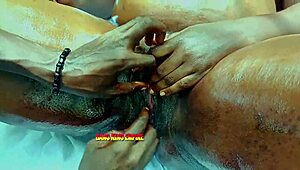 i pounded her wet bush pussy till she screamed cumming twice