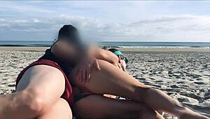 a wild stranger takes me anally right by the beach with coast guard watching nearby