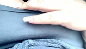 mary jhuana flashes her fat tits in public car ride