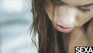 two lingerie-clad girls lick and finger to multiple orgasms