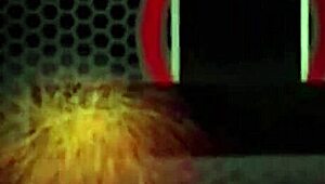 Natalia Starr rams massive dark long dildo deep into her big pussy cavity