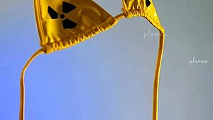 big ass babes in leather micro bikinis bathing and teasing their curves in the tub