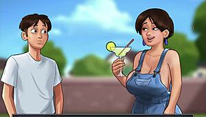 whoa, summertime saga diane's huge boobs are bouncing naked all over in this steamy scene 😍🍈