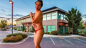 Agarabas And Olpr Strip Tease Masturbate In Public Parking Lot