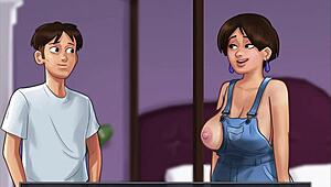 whoa, summertime saga diane's huge boobs are bouncing naked all over in this steamy scene 😍🍈