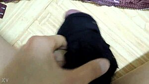 Cum Explodes On Step Sister's Pink Leopard Bra And Black Lingerie Set!