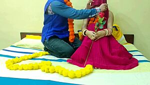 first wedding night desi bride gets clothes ripped by addicted husband for rough pussy pounding