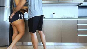 i can't stop fuckin my hot teen roommate sunny lune bent over in kitchen doggystyle