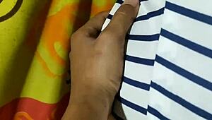 Desi south indian tamil auntie spreads her hairy pussy for intense chudai on bed with dirty talk