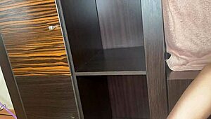 closeup feet in stockings tease anal toy on bed