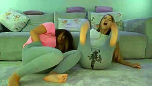 i watch these hot lesbians masturbate together so intensely