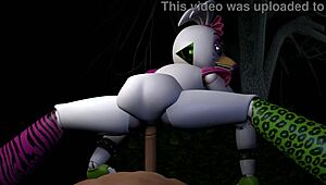 CHICA RIDES Wild in Forest Nude Masturbating