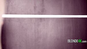 Hey, you see this teenie blonde in uniform? She ditched the dilf and rode his stepson's cock hard